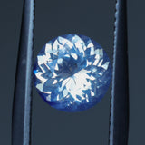1.77CT ROUND MADAGASCAR SAPPHIRE, OPALESCENT WHITE BLUE VIOLET, 7.8MM