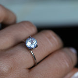 1.77CT ROUND MADAGASCAR SAPPHIRE, OPALESCENT WHITE BLUE VIOLET, 7.8MM
