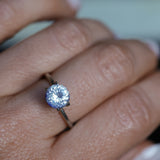 1.77CT ROUND MADAGASCAR SAPPHIRE, OPALESCENT WHITE BLUE VIOLET, 7.8MM