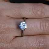 1.77CT ROUND MADAGASCAR SAPPHIRE, OPALESCENT WHITE BLUE VIOLET, 7.8MM