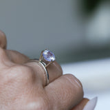 1.77CT ROUND MADAGASCAR SAPPHIRE, OPALESCENT WHITE BLUE VIOLET, 7.8MM