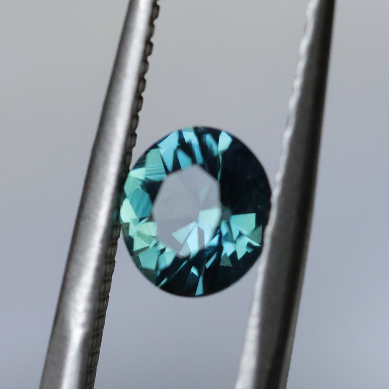 1.16CT OVAL MADAGASCAR SAPPHIRE, MEDIUM TEAL, 6.48X5.94X3.81MM
