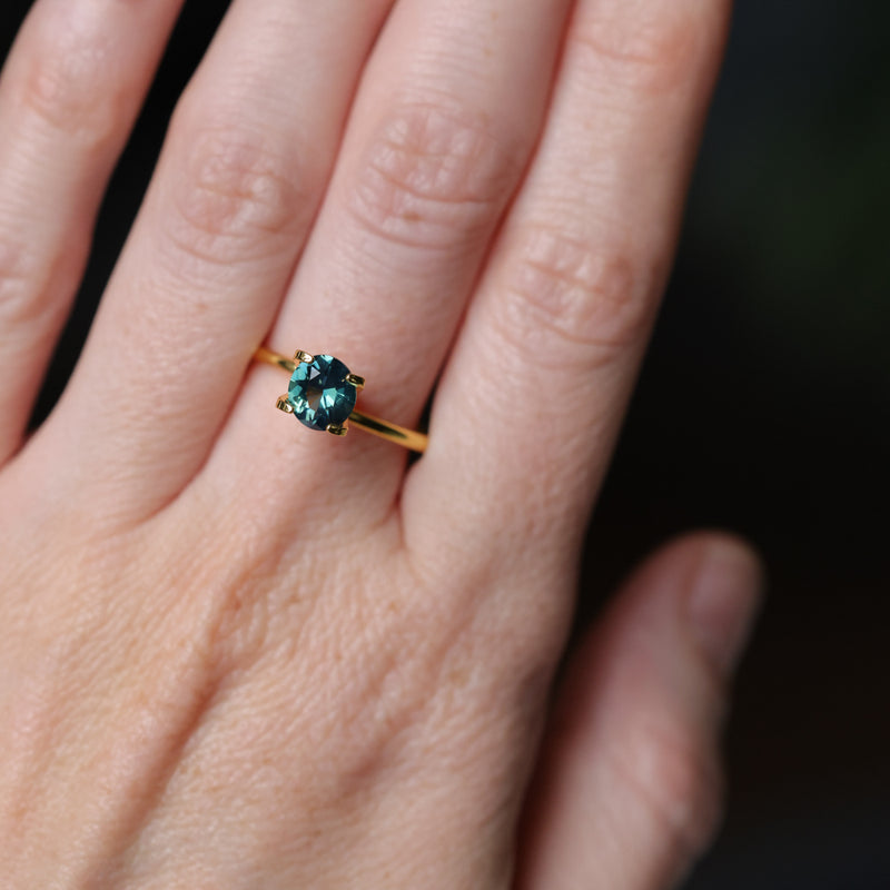 1.16CT OVAL MADAGASCAR SAPPHIRE, MEDIUM TEAL, 6.48X5.94X3.81MM