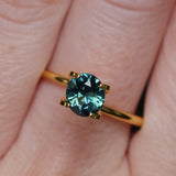 1.16CT OVAL MADAGASCAR SAPPHIRE, MEDIUM TEAL, 6.48X5.94X3.81MM