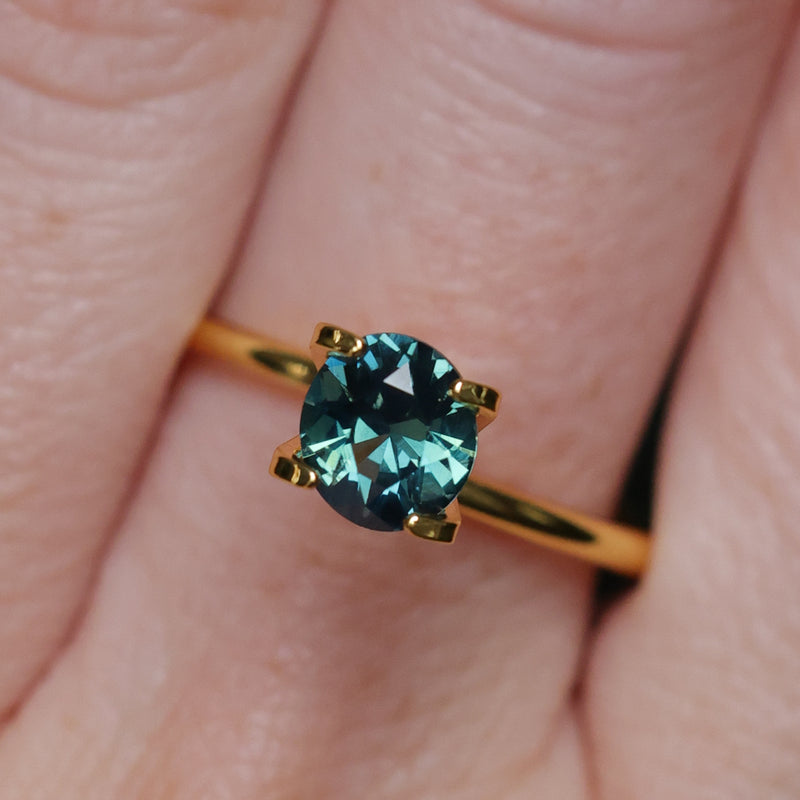 1.16CT OVAL MADAGASCAR SAPPHIRE, MEDIUM TEAL, 6.48X5.94X3.81MM