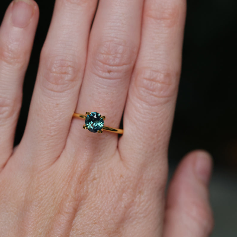 1.16CT OVAL MADAGASCAR SAPPHIRE, MEDIUM TEAL, 6.48X5.94X3.81MM