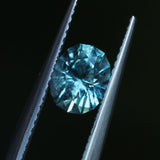 1.35CT PRECISION CUT OVAL MONTANA SAPPHIRE, LIGHT BLUE TEAL, 7.2X5.8X4.3MM