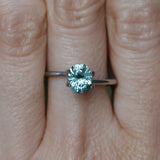 1.35CT PRECISION CUT OVAL MONTANA SAPPHIRE, LIGHT BLUE TEAL, 7.2X5.8X4.3MM