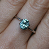 1.35CT PRECISION CUT OVAL MONTANA SAPPHIRE, LIGHT BLUE TEAL, 7.2X5.8X4.3MM