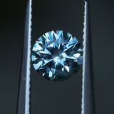 1.39CT ROUND PRECISION CUT MONTANA SAPPHIRE, COLOR SHIFTING TEAL TO PURPLE GREY, 6.5X4.3MM