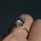 1.39CT ROUND PRECISION CUT MONTANA SAPPHIRE, COLOR SHIFTING TEAL TO PURPLE GREY, 6.5X4.3MM