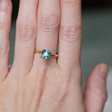 2.10CT MADAGASCAR RADIANT SAPPHIRE, GLOWY TEAL BLUE GREEN, UNTREATED, 6.3X6.2MM