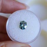 1.22CT MADAGASCAR SPECIAL GEO, BLUE GREY TEAL, 7.5X6.1X3.7MM