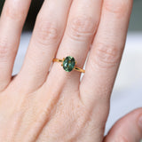 1.64CT OVAL AUSTRALIAN SAPPHIRE, FOREST GREEN WITH LIGHT BLUE, UNTREATED, 7.7X5.92X3.98MM