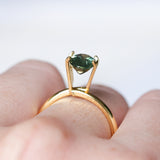1.64CT OVAL AUSTRALIAN SAPPHIRE, FOREST GREEN WITH LIGHT BLUE, UNTREATED, 7.7X5.92X3.98MM