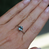 1.22CT MADAGASCAR SPECIAL GEO, BLUE GREY TEAL, 7.5X6.1X3.7MM