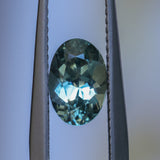 1.47CT OVAL MONTANA SAPPHIRE, AQUA BLUE GREEN, UNTREATED, 8X5.5MM