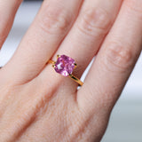 3.30CT SQUARE RADIANT CUT MADAGASCAR SAPPHIRE, RASPBERRY PINK, 7.88X7.53X6MM