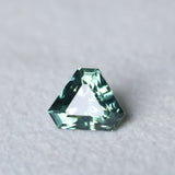 2.24CT BRILLIANT SHIELD MADAGASCAR SAPPHIRE, TEAL BLUE GREEN, 8.66X6.83X5.15MM