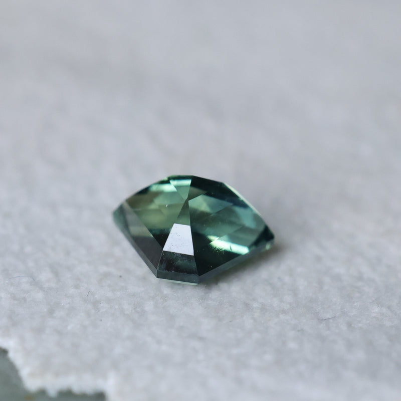 2.24CT BRILLIANT SHIELD MADAGASCAR SAPPHIRE, TEAL BLUE GREEN, 8.66X6.83X5.15MM