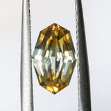 1.62CT GEO-MARQUISE MADAGASCAR SAPPHIRE, BICOLOR YELLOW WHITE, 10X5.85X4MM