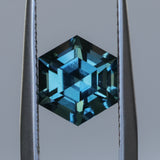 2.41CT MADAGASCAR HEXAGON SAPPHIRE, STEELY BLUE GREY, 7.7X5.2MM