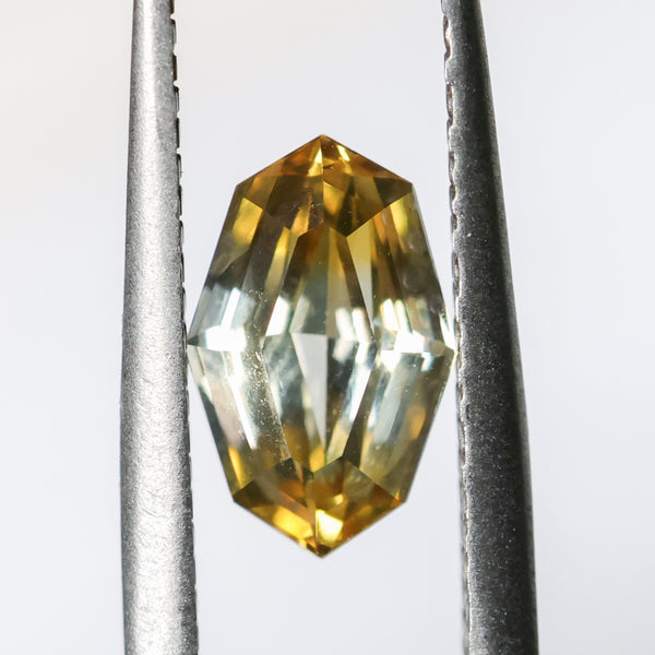 1.62CT GEO-MARQUISE MADAGASCAR SAPPHIRE, BICOLOR YELLOW WHITE, 10X5.85X4MM