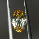 1.62CT GEO-MARQUISE MADAGASCAR SAPPHIRE, BICOLOR YELLOW WHITE, 10X5.85X4MM
