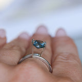 1.42CT ROUND PRECISION CUT MONTANA SAPPHIRE, OCEAN BLUE TEAL, 6.7X4.36MM