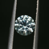 1.22CT ROUND MONTANA SAPPHIRE, WHITE GREY, UNTREATED, 6.48X3.94MM