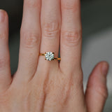 1.22CT ROUND MONTANA SAPPHIRE, WHITE GREY, UNTREATED, 6.48X3.94MM