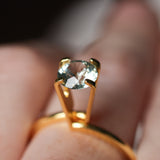 1.22CT ROUND MONTANA SAPPHIRE, WHITE GREY, UNTREATED, 6.48X3.94MM