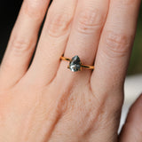 1.23CT PEAR BRILLIANT MONTANA SAPPHIRE, LIGHT BLUE GREY, UNTREATED, 8.09X5.69X3.99MM