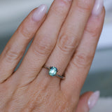 1.28CT ELONGATED CUSHION MADAGASCAR SAPPHIRE, PARTI TEAL AND YELLOW, UNTREATED, 6.4X5.04X4.1MM