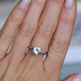 1.23CT ROUND MONTANA SAPPHIRE, PLATINUM SILVERY BLUE GREY, 6.8MM