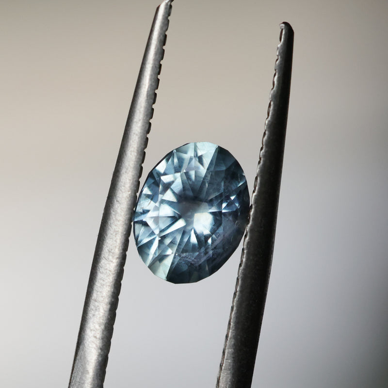 1.20CT MONTANA OVAL BRILLIANT PRECISION CUT SAPPHIRE, POWDER BLUE, UNTREATED, 7.08X5.50X4.10MM