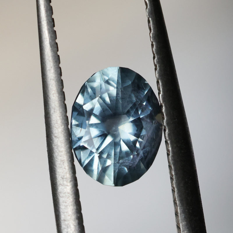 1.20CT MONTANA OVAL BRILLIANT PRECISION CUT SAPPHIRE, POWDER BLUE, UNTREATED, 7.08X5.50X4.10MM