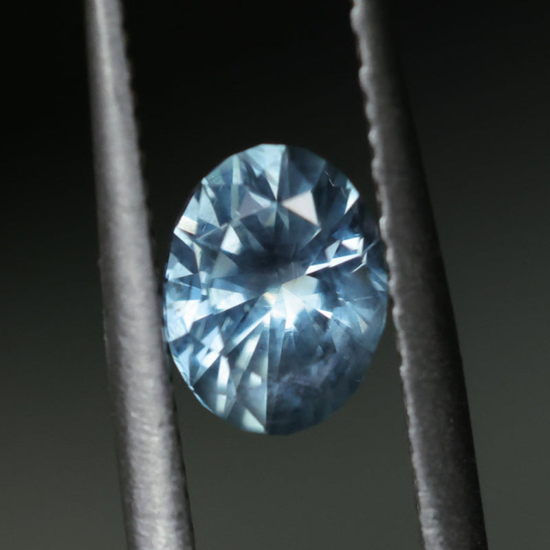 1.20CT MONTANA OVAL BRILLIANT PRECISION CUT SAPPHIRE, POWDER BLUE, UNTREATED, 7.08X5.50X4.10MM