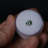 0.97CT ROUND MONTANA SAPPHIRE, TEAL BLUE GREENISH GREY, 5.92X3.57MM