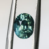 1.62CT OVAL MADAGASCAR SAPPHIRE, MEDIUM TEAL WITH GREEN, UNTREATED, 6.97X5.68X5.09MM