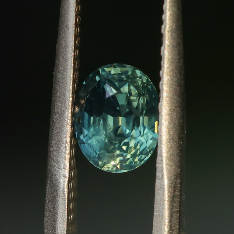 1.62CT OVAL MADAGASCAR SAPPHIRE, MEDIUM TEAL WITH GREEN, UNTREATED, 6.97X5.68X5.09MM