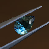 1.51CT PEAR MADAGASCAR SAPPHIRE, PARTI BLUE GREY, 8.06X5.5X4.6MM