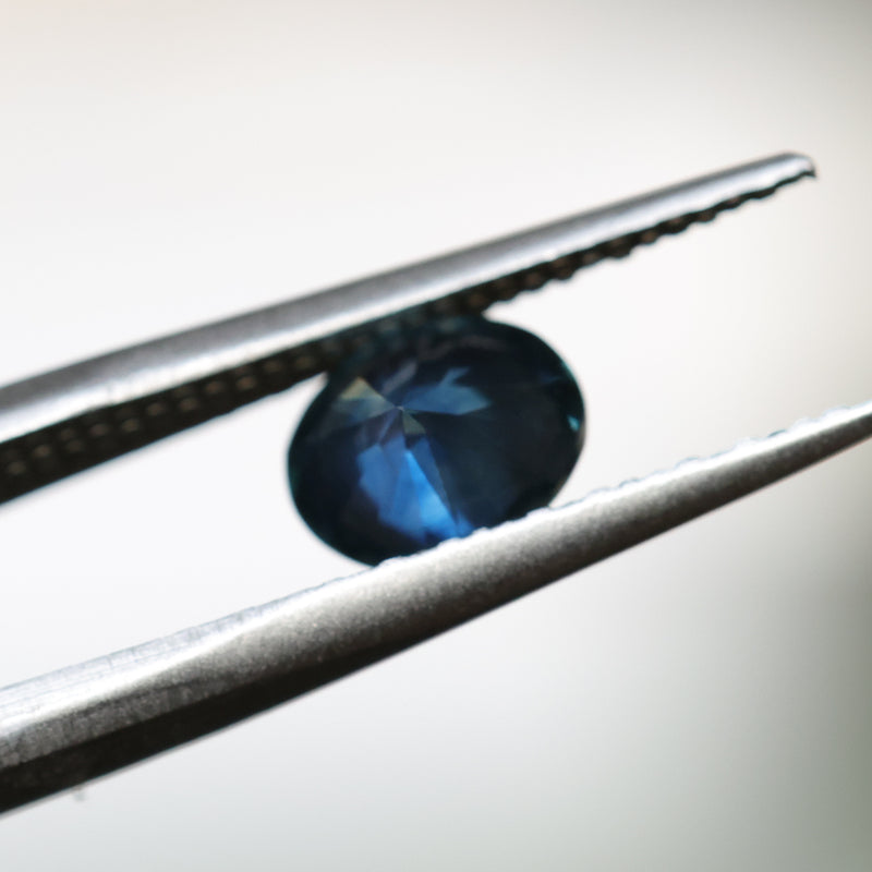 1.39CT OVAL BRILLIANT MONTANA SAPPHIRE, ROYAL BLUE TEAL, 7.38X6X4.48MM