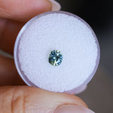 0.66CT PRECISION CUT OVAL/CUSHION MONTANA SAPPHIRE, PARTI YELLOW BLUE, 5.5X4.6X3.4MM