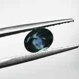 1.13CT OVAL BRILLIANT MONTANA SAPPHIRE, DEEP TEAL, 7.34X5.79X3.66MM