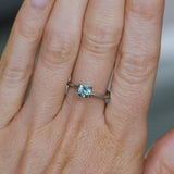 0.66CT PRECISION CUT OVAL/CUSHION MONTANA SAPPHIRE, PARTI YELLOW BLUE, 5.5X4.6X3.4MM