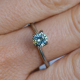 0.66CT PRECISION CUT OVAL/CUSHION MONTANA SAPPHIRE, PARTI YELLOW BLUE, 5.5X4.6X3.4MM