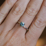 0.66CT PRECISION CUT OVAL/CUSHION MONTANA SAPPHIRE, PARTI YELLOW BLUE, 5.5X4.6X3.4MM