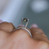 0.66CT PRECISION CUT OVAL/CUSHION MONTANA SAPPHIRE, PARTI YELLOW BLUE, 5.5X4.6X3.4MM