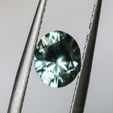 0.98CT OVAL PRECISION BRILLIANT MONTANA SAPPHIRE, AQUA TEAL BLUE GREEN, UNTREATED, 6.8X5.58X3.60MM